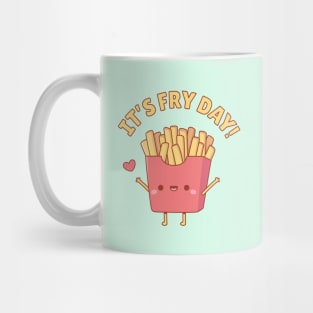 Cute French Fries Its Fry Day Pun Mug